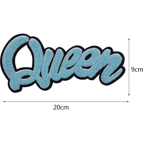 GUGUTREE towel embroidery big queen patches love r patches badges applique patches for clothing YYX-19121090
