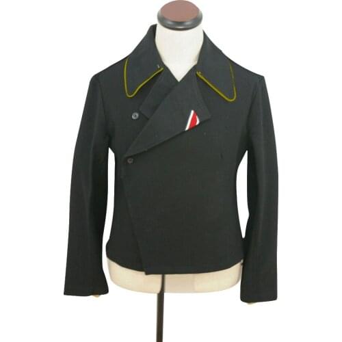 GUWC-007 WWII German Heer signal panzer black wool wrap/jacket