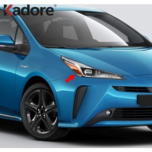 For Toyota Prius Hatchback 2019 2020 Chrome Head Lamp Front Bumper Headlight Trim Cover Auto Accessories Car Styling