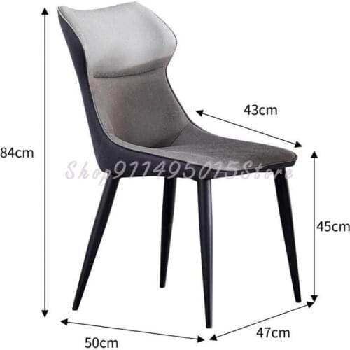 Italian Minimalist Dining Chair Modern Minimalist High-end Hotel Back Chair Nordic Light Luxury Home Restaurant Chair