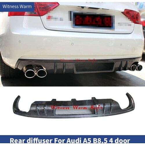 Car body kit Carbon Fiber / FRP Racing Rear Bumper Lip Diffuser for Audi A5 B8.5 4-Door standard bumper 2012 2013 2014 2015 2016