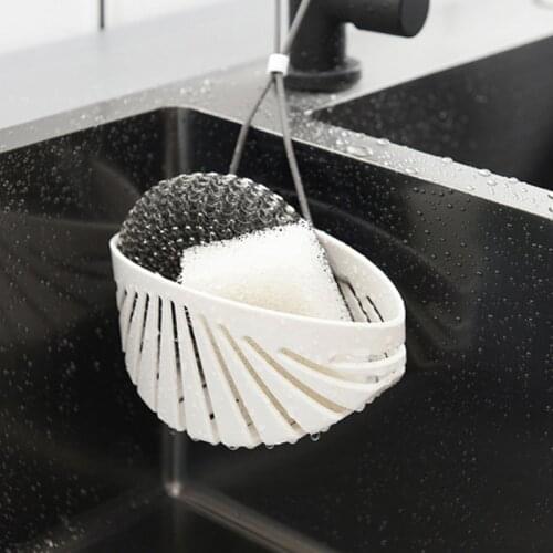 Kitchen Sink Basket Dish Cloth Sponge Storage Basket Sink Drain Rack Shelf Portable Home Hanging Drain Basket Bath Storage Tools