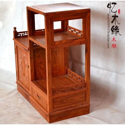 Mahogany furniture kitchen cabinets and tea cabinet African rosewood wood lockers Chinese antique high-low cabinet