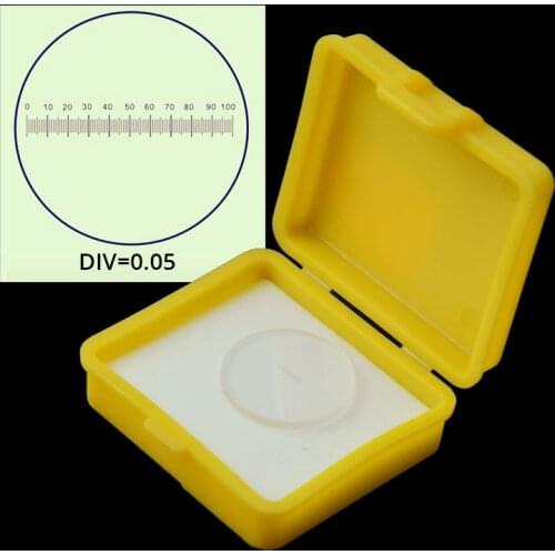Microscope Eyepiece Lens Micrometer Calibration Slide With reticle Scale 0.01mm dust dispersion Calculate Area