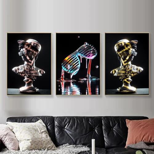 Minimalist Fashion Music David Colored Glasses Posters And Prints Wall Art Canvas Painting Wall Picture For Living Room Bedroom