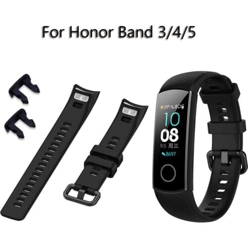 Soft Silicone Wrist Strap For Honor Band 5 4 NFC Bracelet Strap For Honor Band 4/5 Standard Version Replace strap