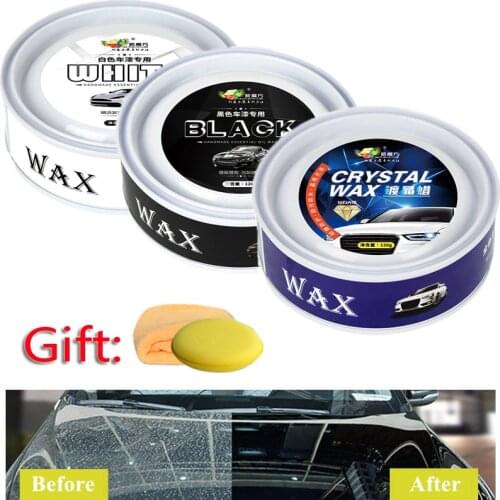 Car Wax Crystal Plating Set Hard Glossy Carnauba Wax Paint Care Coating Tiny Scratch Repair Maintenance With Sponge And Towel