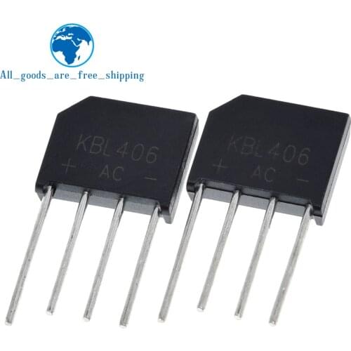 5PCS KBL406 KBL-406 4A 600V Single Phases Diode Bridge Rectifier ZIP-4