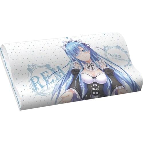 Re:Life In A Different World From Zero Rem Pillow Memory Foam Bed Orthopedic Pillow for Neck Sleeping All Anime Cushions 50x30cm