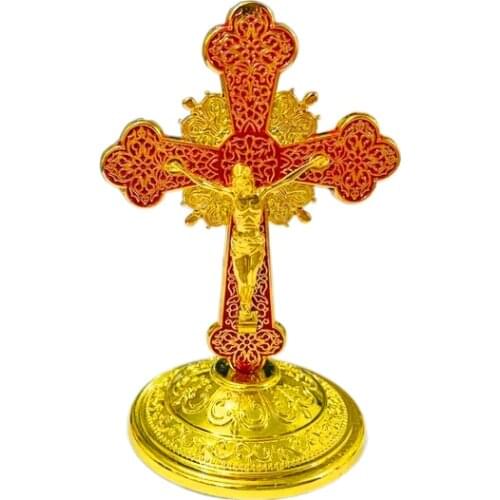 Orthodox Cross Jesus Cross With Base Catholic Decoration Church Orthodox Cross Crafts Car Base High Qulity