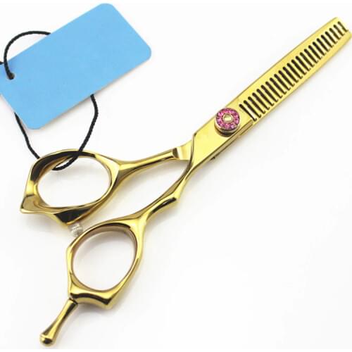 Professional Japan 440c 5 inch gold small hair scissors salon make up eyebrow shears hair thinning barber hairdressing scissors