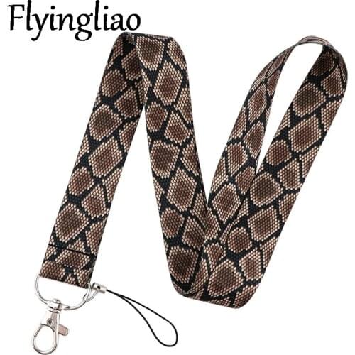 Python Texture Keychain Lanyards Id Badge Holder ID Card Pass Gym Mobile Phone Badge Holder Key Strap webbings ribbons