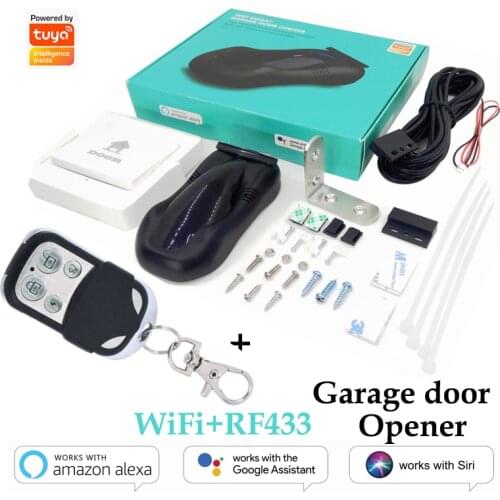 Tuya Smart Garage Door Opener kit Wifi 433mhz RF remote control Work With Smart Life Alexa google assistant Siri Password unlock