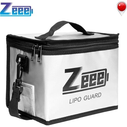 Zeee Lipo Battery Safe Bag 215*145*165mm Fireproof Explosionproof Bag RC Lipo Battery Guard Safe Portable Storage Handbag
