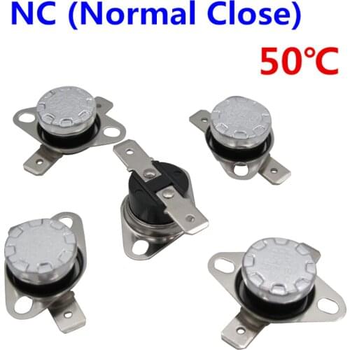 10Pcs KSD301 50 Degrees Celsius 50 C Normal Close NC Temperature Controlled Switch Thermostat 250V 10A Thermal Protector