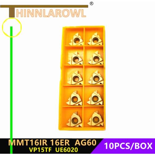 MMT 16ER AG55 VP15TF/UE6020/US735 tungsten Carbide Insert MMT16ER AG55 Face Mill Lathe CNC Tools Cutter MMT Thread Turning tool