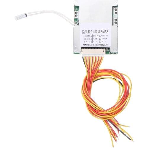 13S 48V 50A 18650 Li-ion Lithium Battery Pack Protection Equalizer Board PCB Board With Balancer for Electric Assistant Car