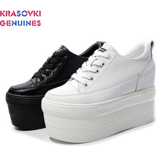 Krasovki Single Shoes Women 2020 New Autumn Womens Shoes Platform White Shoes Platform Heel Fashion Thick Bottom Lace Casual