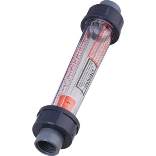 1.02 x 7.87 inch Plastic Metal 16-160L/H Plastic Tube Type Liquid Water Rotameter LZS-15 Flow Meter