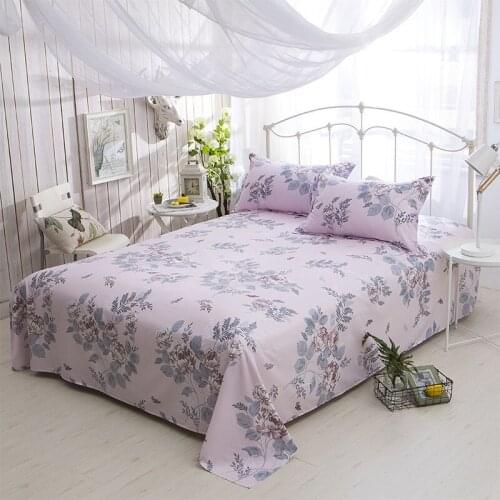 1pcs Soft bedclothes Twin Full Queen King Size Simple series Bed Sheet Polyester cotton Mattress Protector Cover Flat Sheet