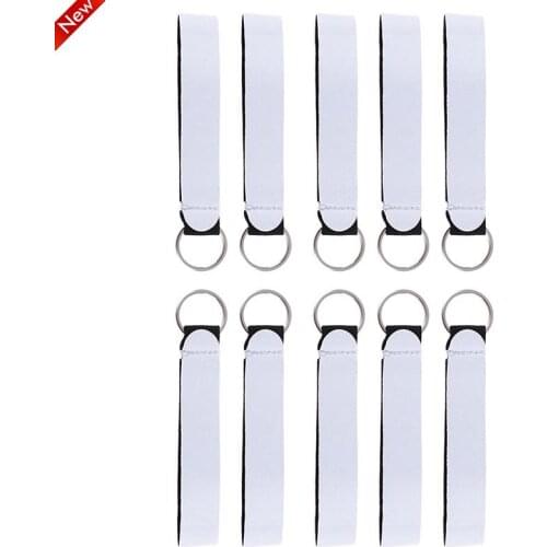 10Pcs Wristlet Lanyards Strap Wristlet Keychain Wrist Sublimation Blank Neoprene