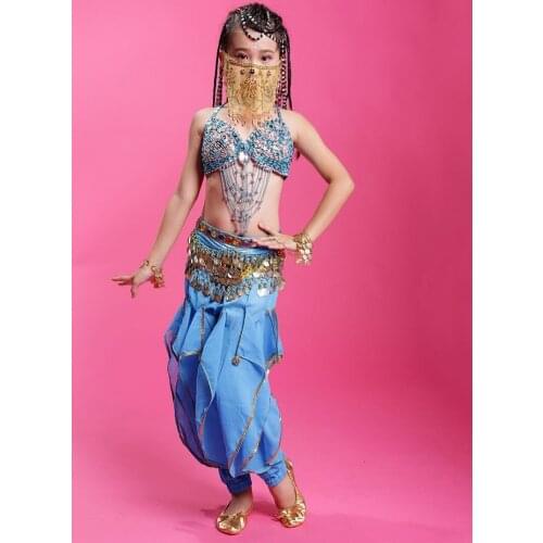 2017 New Arrivals Cheap S/M/L Children Belly Dance Costume Set for Kids on Sale