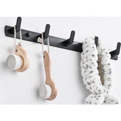 3/4/5 Hooks Coat Rack Wall Mounted Heavy Duty Hanger, Metal Coat Hook Rail for Coat Clothes Hat Towel Jacket