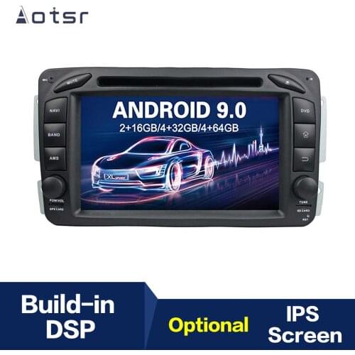 Android 9 4+64G DSP IPS Car DVD Player GPS Navigation For BEN-Z ML W163 CLK W209 Head Unit Multimedia Player Tape Recorder
