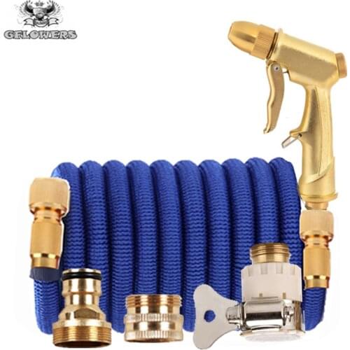 Brand 25ft-100ft Magic Flexible Garden Gose | High pressure car wash telescopic hose with spray gun, outdoor garden sprinkler