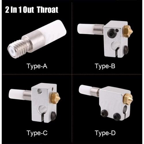 3D Printer parts PTFE tube 2 In 1 Out 2 colors Hotend Throat