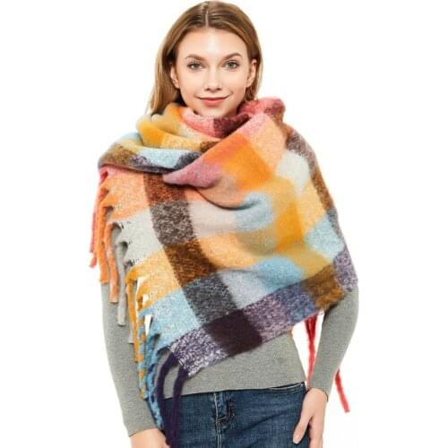 Coloful Shawls Cotton Scarf Women Wrap Chal With Tassels Cape Patchwork Muffler Poncho Echarpes Soft Pashmina Muslim Hijab