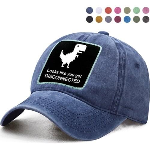 Dinosaur Looks Like You Got Disconnected Baseball Cap Dad Trucker Ponytail Gorras Bone Hat Women Berets Caps Boinas Solid Hats