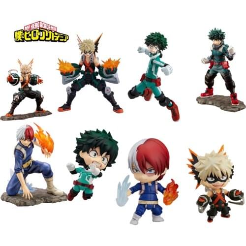 Anime Figures My Hero Academia Midoriya Izuku Todoroki Shoto Bakugou Katsuki The Amazing Heroes Action PVC Toys Kids Doll Figma