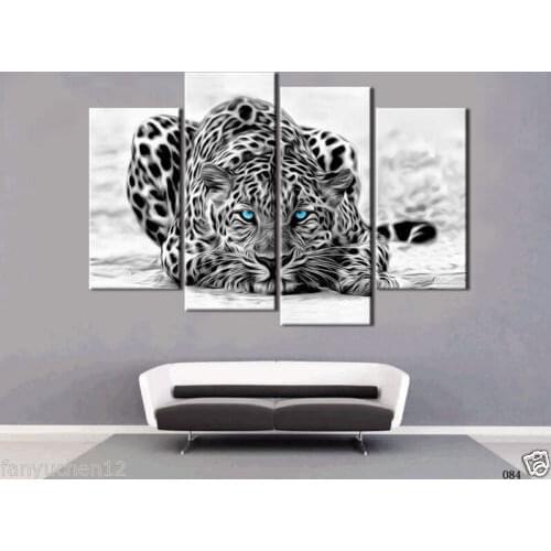 HD Canvas Print home decor wall art painting(NO stretch)Black and white leopard