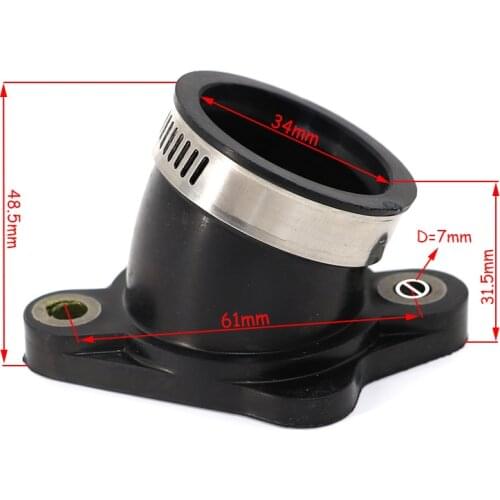 Motorcycle Dirt Bike Racing Carburetor Rubber Angled Adapter Inlet Intake Pipe For MIKUNI VM24 OKO KOSO KEIHIN PE28 30 32 34mm