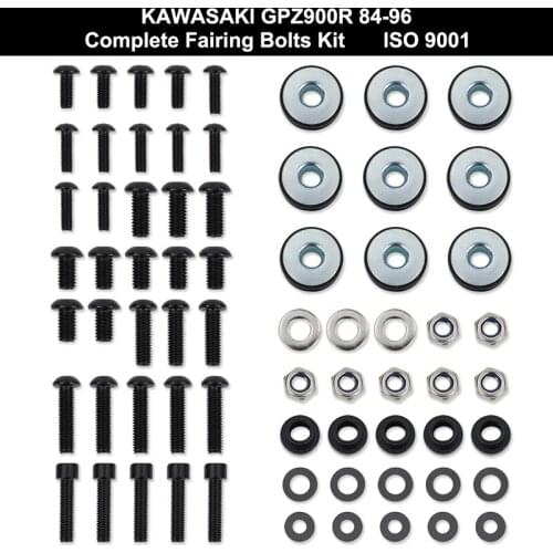 Fit For Kawasaki GPZ900R 1984-1996 Motorcycle Complete Cowling Fairing Bolts Kit Speed Nuts Stainless Steel GPZ 900R