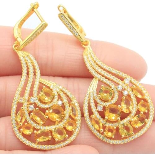 39x13mm Elegant Trangle Shape Created Pink Tourmaline White Zircon Gift For Sister Daily Wear Silver Earrings