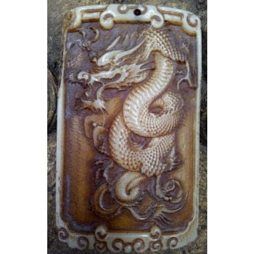 The ancient The 12 zodiac dragon shaped pendant jewelry sculpture domino