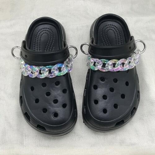 1 PCS Fashion Acrylic Shoe Chain DIY Decoration For Boy Girl Croc Jibz Shoe Charm Punk Jewelry Shoe Buckle Accessories