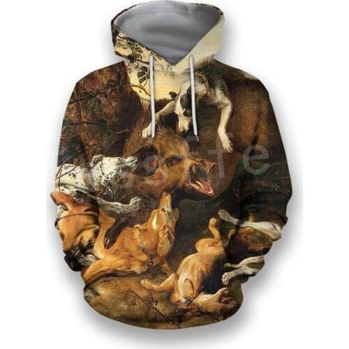 Tessffel Hog Boar Hunter Animal Hunting Camo Tattoo 3DPrint Men/Women Autumn Pullover NewFashion Streetwear Funny Zip Hoodies 28