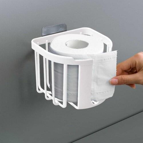 Punch-free Tissue Box Holders Wall Mounted Toilet Paper Basket Bathroom Paper Holder Roll Paper Organizor Tissue Box Holder