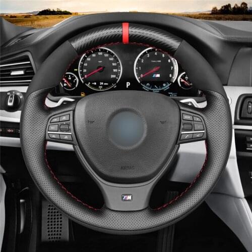 DIY Anti-Slip Wear-Resistant Steering Wheel Cover For BMW F10 F11 F07 F12 F13 F06 F01 F02 M5 F10 Car Interior Decoration