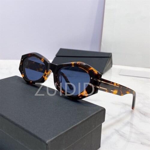 Vintage Cat Eye Small Rectangle Sunglasses Women Leopard Print Black Uv 400 Brand Design Unisex Retro Points Glasses 2021 Summer