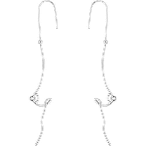 Original Simple Breast Curve Hook Earrings For Women 2020 Alloy Lady Outline Long Dangle Earrings Girls Gift For Her