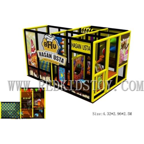 Shipped to Czech Republic Small Sized Coffee Shop Panel System Soft Indoor Playground With Trampoline HZ-161221b Easy to Install