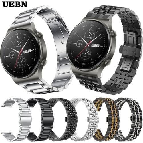 UEBN Classic Metal stainless steel Wrist Band For Huawei Watch GT 2 Pro Smartwatch Strap for GT 2 42 46mm 2e Bracelet Watchbands
