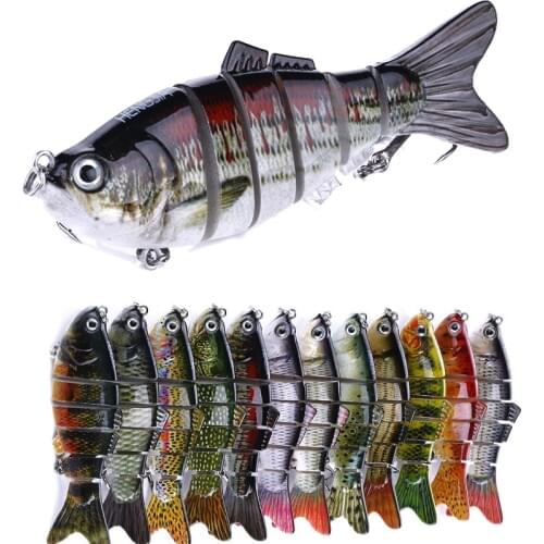 Minnow Luya Fishing Lure multi-section 10CM/18G 6 Segme Full Swimming Layer Hard Swimbait Artificial Spinning Tackle Bionic Bait