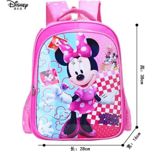 Disney cartoon minnie mickey backpack primary school bag new baby children cartoon shoulders reduce the breathable backpack