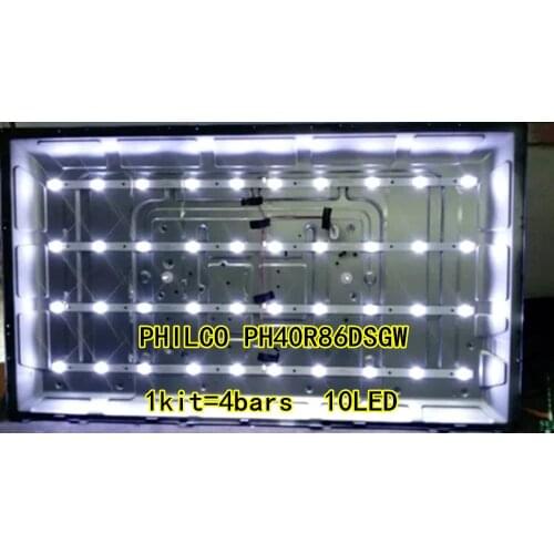 LED backlight for 40inch LED PHILCO PH40R86DSGW 1kit=4 bars 10LED