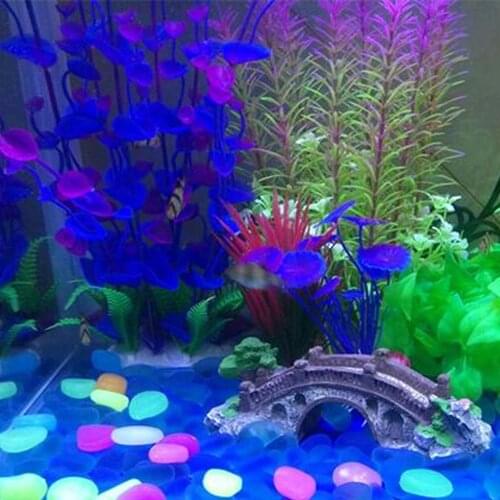 50pcs Resin Luminous Stones Fish Tank Aquarium Decor Luminous Stones Home Decoration Garden Yard Decor Luminous Stones